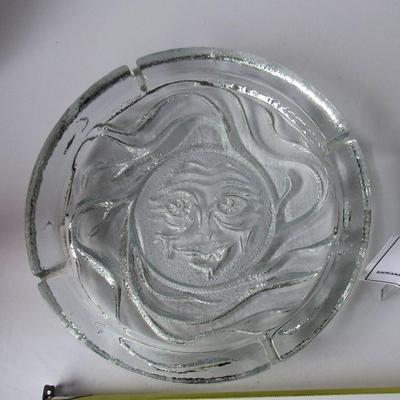 Vintage Blenko Large Celestial Sun Ashtray/MCM