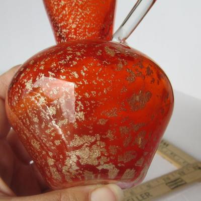 Lot 445: Vintage MCM Lefton Spangle Glass Pitcher