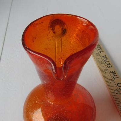 Lot 445: Vintage MCM Lefton Spangle Glass Pitcher