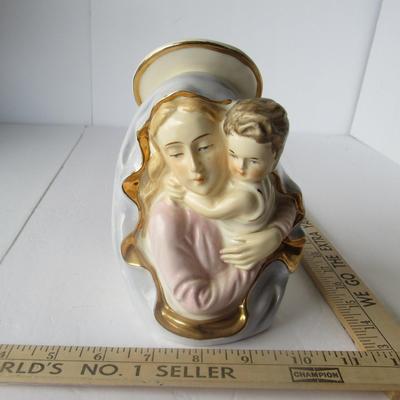 Lot 451:  Vintage Japan Madonna and Child Planter