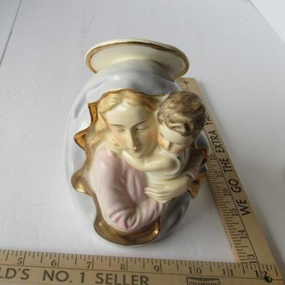 Lot 451:  Vintage Japan Madonna and Child Planter