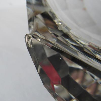 Lot 458:  Lot of Glass: Bohemia Bowl, Chimney, Crystal Ball or Marble Holder