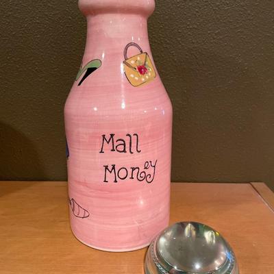 Mall money bank and decorative paper weight