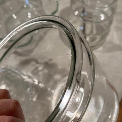 Lot of clear glass containers