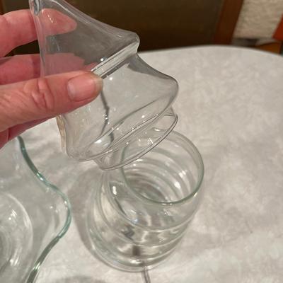 Lot of clear glass containers