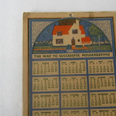 Lot 460:  Antique Jewel T 1926 Household Calendar Helper