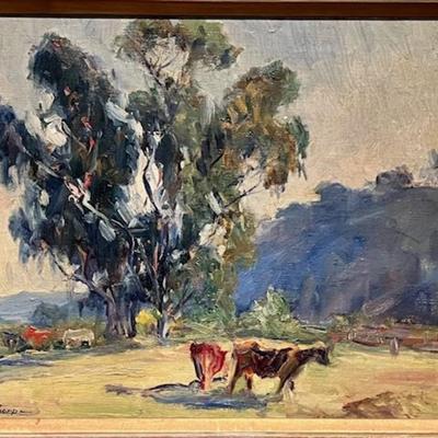 Original Oil Painting By Listed Artist Carl M. Thorp