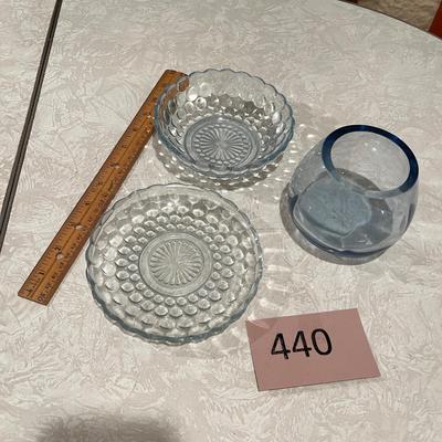 Lot of blue glass