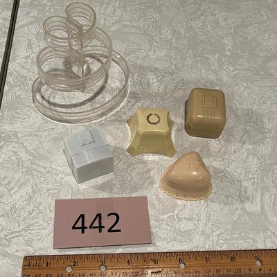 Vintage ring boxes & earring stand