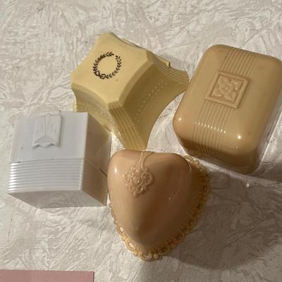 Vintage ring boxes & earring stand