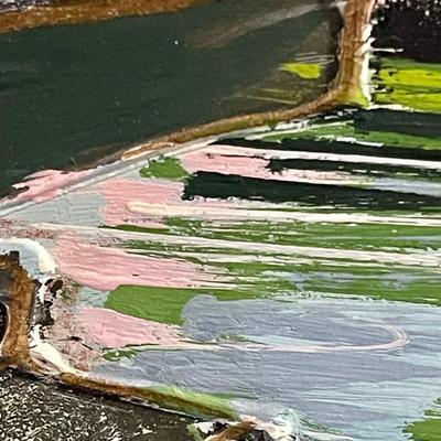 Italian oil painting with gesso or plaster 35â€x75â€