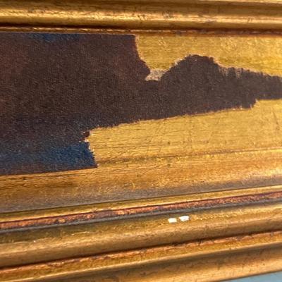Italian oil painting with gesso or plaster 35â€x75â€