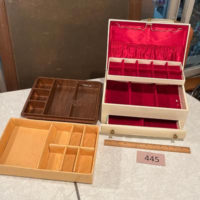 Lot of jewelry box & trays
