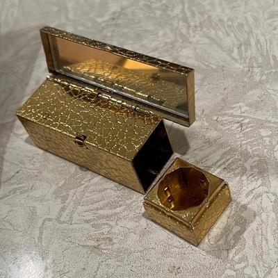Vintage compact & lipstick holder