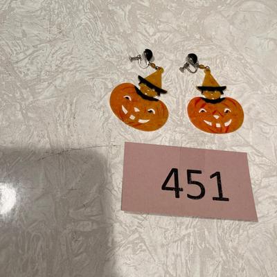 Antique plastic Halloween earrings