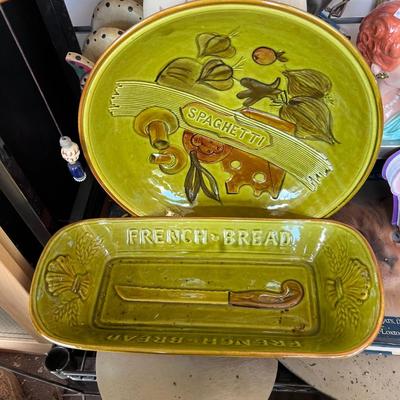 California ceramics MCM green Spaghetti set
