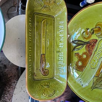 California ceramics MCM green Spaghetti set