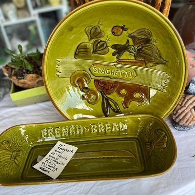 California ceramics MCM green Spaghetti set