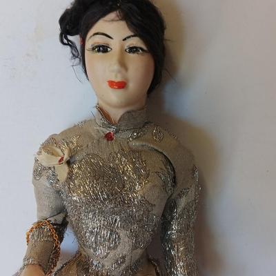1960s Vietnamese costume Doll in beautiful fancy dress