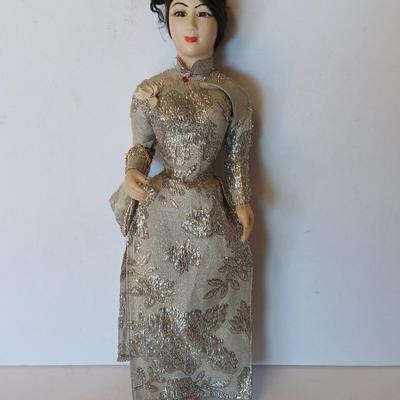 1960s Vietnamese costume Doll in beautiful fancy dress