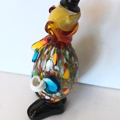Vintage hand-blown Murano glass clown Italy art glass
