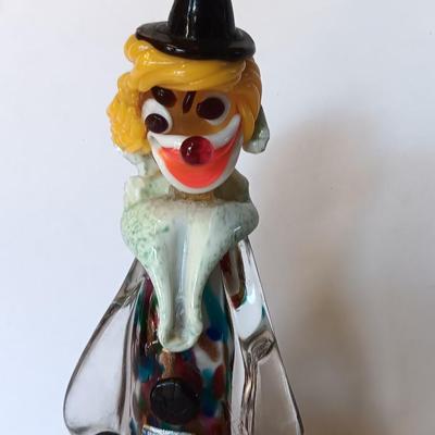 Original Murano glass creation Hand-blown Italy art glass clown