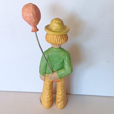 Vintage Jim Maxwell signed Clown with a balloon figure
