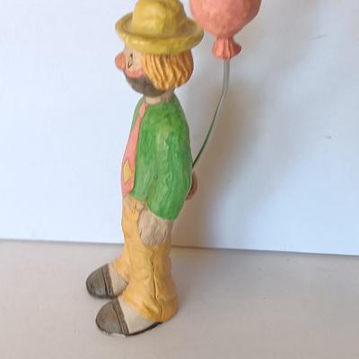 Vintage Jim Maxwell signed Clown with a balloon figure