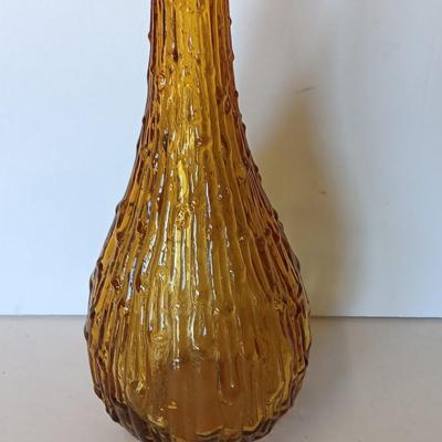 Wonderful Italian Rossini Empoli Mid Century Modern vase - Honey Amber Glass