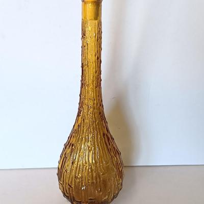 Wonderful Italian Rossini Empoli Mid Century Modern vase - Honey Amber Glass