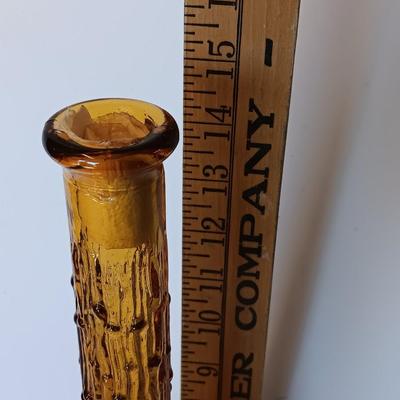 Wonderful Italian Rossini Empoli Mid Century Modern vase - Honey Amber Glass