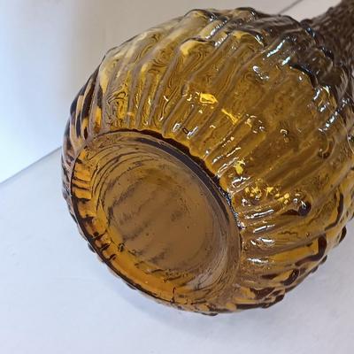 Wonderful Italian Rossini Empoli Mid Century Modern vase - Honey Amber Glass