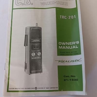 Vintage Realistic 2-watt Solid-state TRC-201 C.B. 14 channel Walkie Talkie with instructions