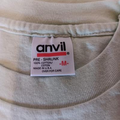 Four brand new!  colorful unisex Anvil pre-shrunk Size Medium T-shirts
