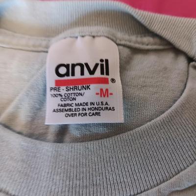 Four brand new!  colorful unisex Anvil pre-shrunk Size Medium T-shirts