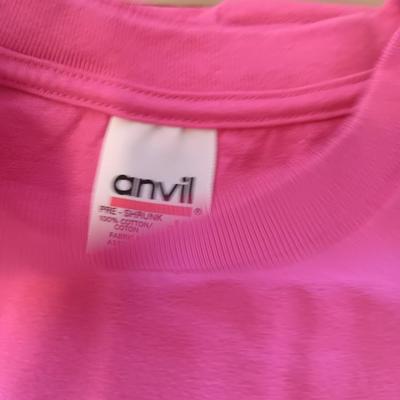 Four brand new!  colorful unisex Anvil pre-shrunk Size Medium T-shirts