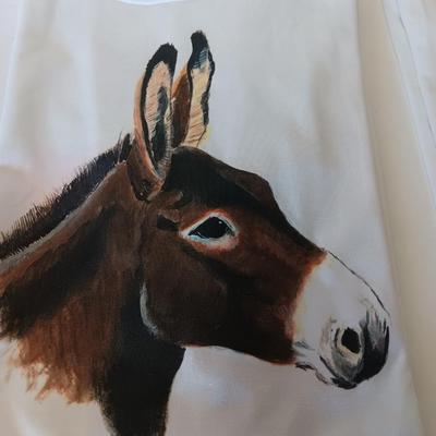 Two adorable and fun Donkey Screen Print T-shirts Sizes 2x & Medium