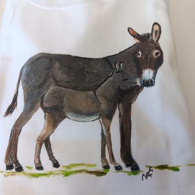 Two adorable and fun Donkey Screen Print T-shirts Sizes 2x & Medium