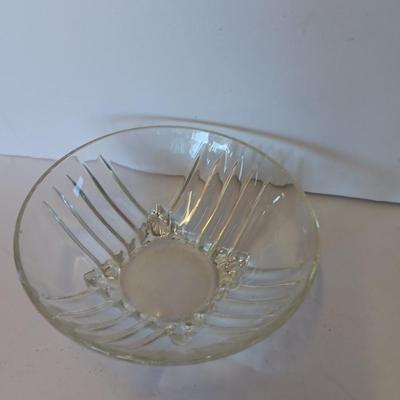 Anchor Hocking Queen Mary Clear Glass Double Taper Candle Holders and four Clear Federal Glass Fruit bowls (1 of 3)