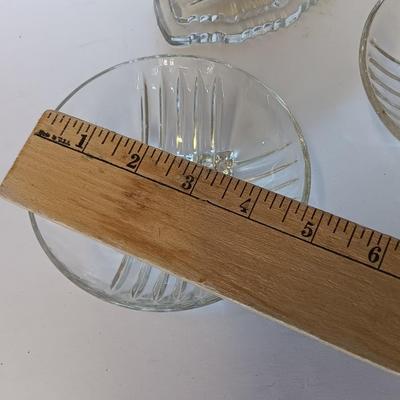 Anchor Hocking Queen Mary Clear Glass Double Taper Candle Holders and four Clear Federal Glass Fruit bowls (2 of 3)