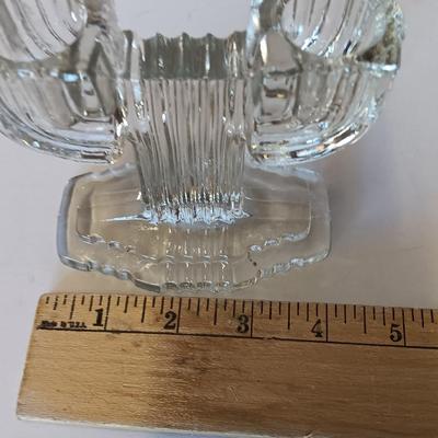 Anchor Hocking Queen Mary Clear Glass Double Taper Candle Holders and four Clear Federal Glass Fruit bowls (3 of 3)