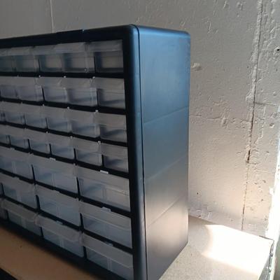Brand new Organizing Bin - 44 Clear Drawers Stackable Storage Cabinet Parts / hardware / crafts