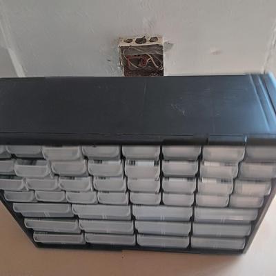 Brand new Organizing Bin - 44 Clear Drawers Stackable Storage Cabinet Parts / hardware / crafts