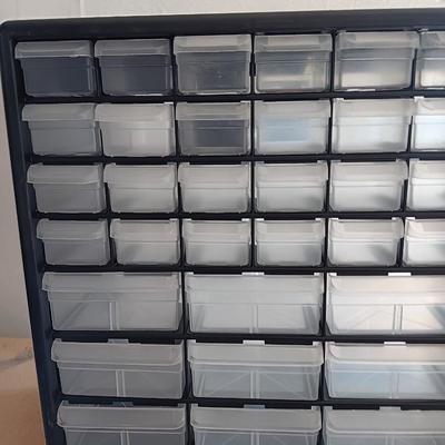 Brand new Organizing Bin - 44 Clear Drawers Stackable Storage Cabinet Parts / hardware / crafts