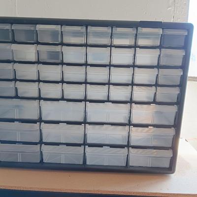 Brand new Organizing Bin - 44 Clear Drawers Stackable Storage Cabinet Parts / hardware / crafts