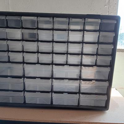 Brand new Organizing Bin - 44 Clear Drawers Stackable Storage Cabinet Parts / hardware / crafts