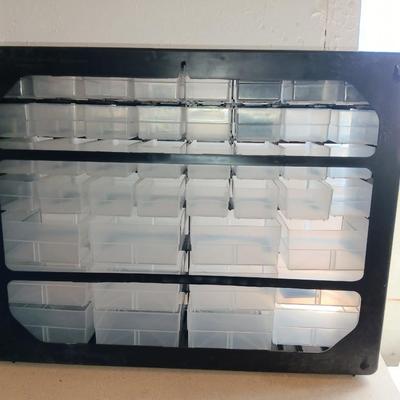 Brand new Organizing Bin - 44 Clear Drawers Stackable Storage Cabinet Parts / hardware / crafts