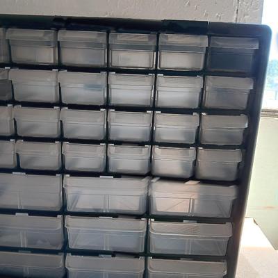 Brand new Organizing Bin - 44 Clear Drawers Stackable Storage Cabinet Parts / hardware / crafts