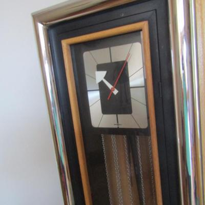 George Nelson Mid-Century Howard Miller Grandmother Clock Working Condition- Approx 63