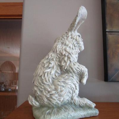 Resin Rabbit and Fairy Statuette- Approx 13